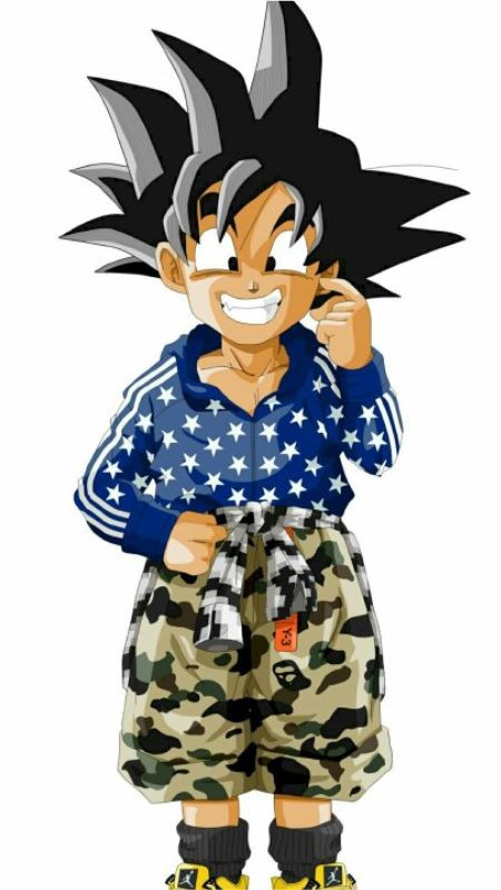 Ảnh chibi Songoku mặc trang phục thường ngày