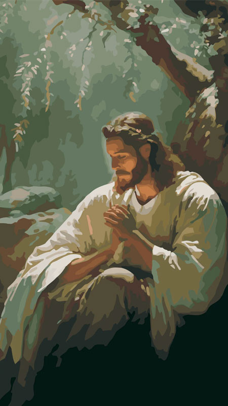 Ảnh Chúa Giêsu cầu nguyện tay chắp lại