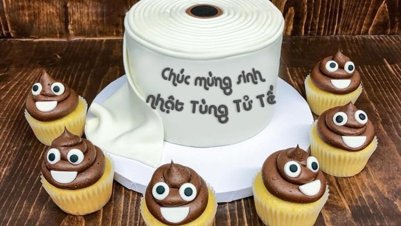 Ảnh chúc mừng sinh nhật bá đạo với bánh kem tạo hình độc đáo