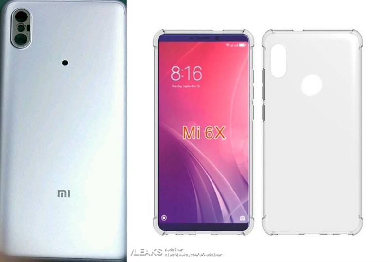 Ảnh chụp rò rỉ cận cảnh mặt lưng với cụm camera kép và cảm biến vân tay trên Xiaomi Mi 6X