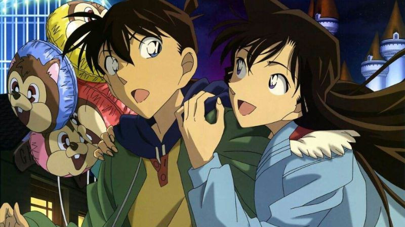 Ảnh Conan ngầu đang bảo vệ Ran