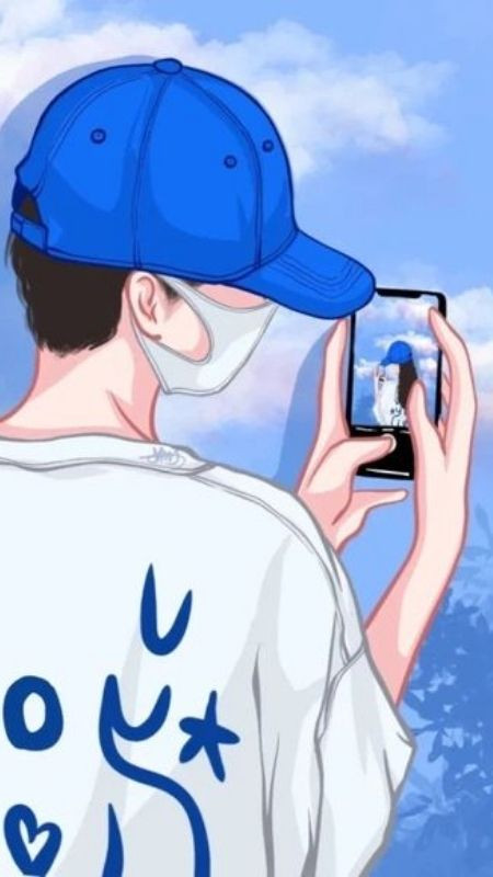 Ảnh đại diện cặp đôi đi biển với hình chàng trai