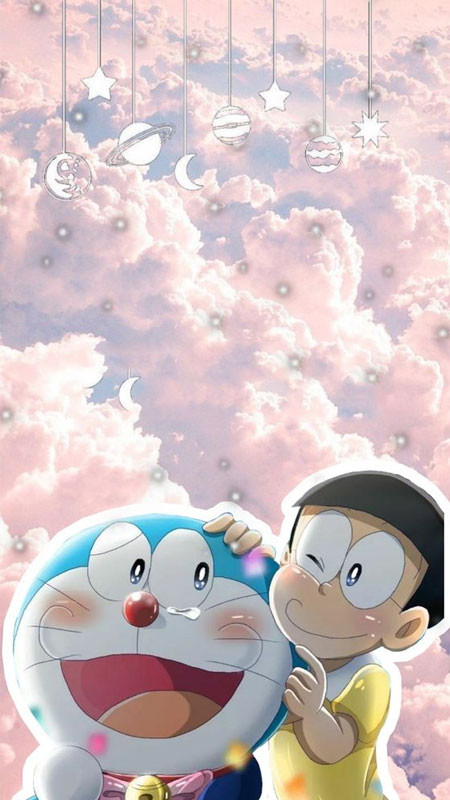 Ảnh Doremon cute và Nobita đang chơi