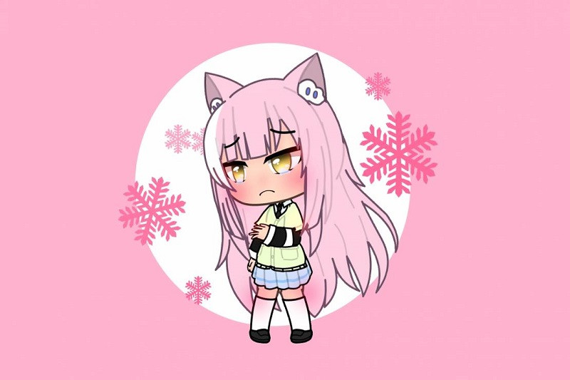Ảnh Gacha Girl đáng yêu với đôi mắt to tròn