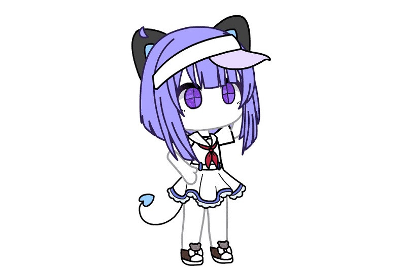 Ảnh Gacha Life buồn với giọt nước mắt lăn dài trên má