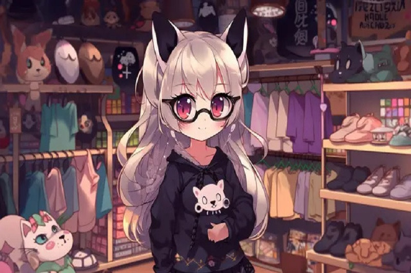 Ảnh Gacha Life cận cảnh thể hiện đồ họa phong cách anime với đôi mắt to, biểu cảm sinh động và chi tiết trang phục ấn tượng