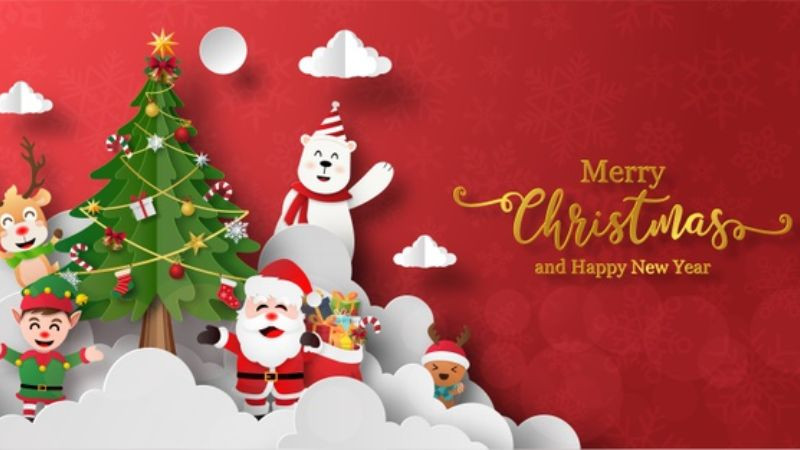 Ảnh Giáng sinh với ánh đèn bokeh