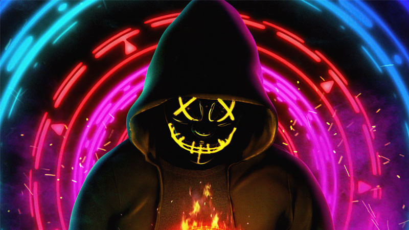 Ảnh hacker 3D sống động với các đường code bay lượn