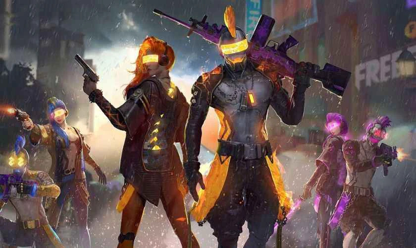 Ảnh hiển thị kho đồ đầy ắp phụ kiện của acc FF