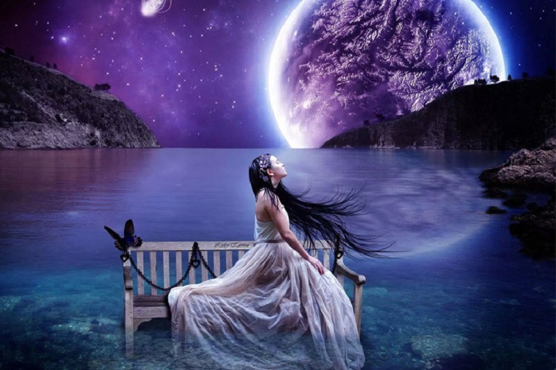 Ảnh hoạt hình buồn 4K cảnh nhân vật ngồi lặng lẽ trên ghế