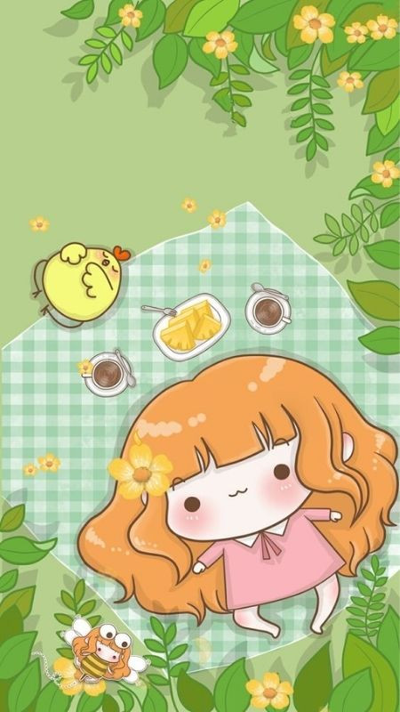 ảnh hoạt hình Chibi dã ngoại đáng yêu