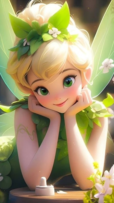 ảnh hoạt hình Chibi nàng tiên nữ rừng xanh thơ thẩn