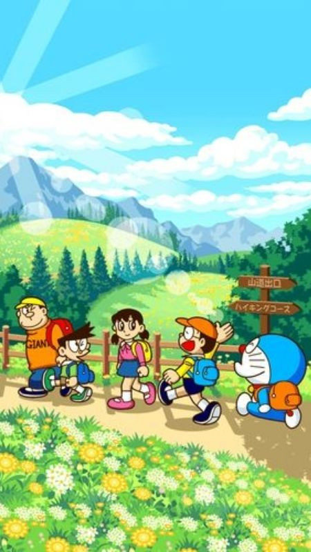 ảnh hoạt hình chuyến dã ngoại đáng nhớ của nhóm Nobita