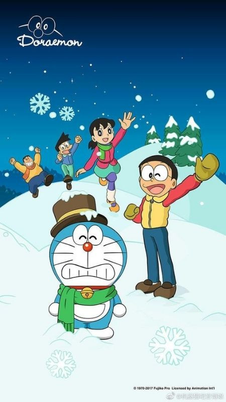 ảnh hoạt hình chuyến phiêu lưu cùng tuyết của nhóm Nobita