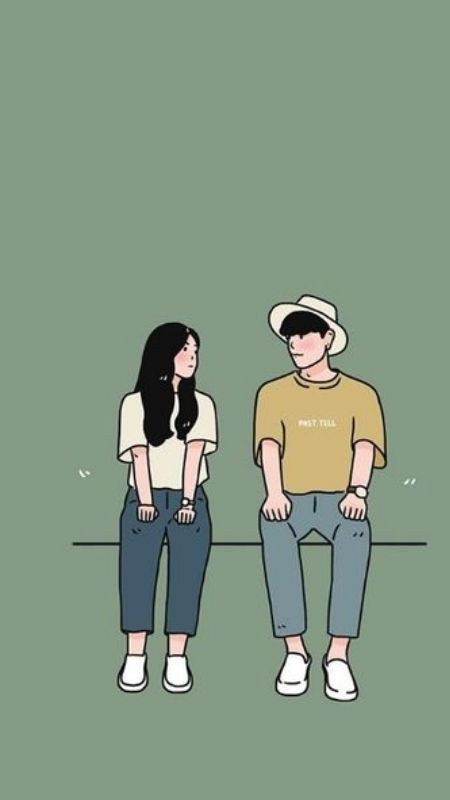 Ảnh hoạt hình couple đi chơi dã ngoại e ấp lần đầu gặp