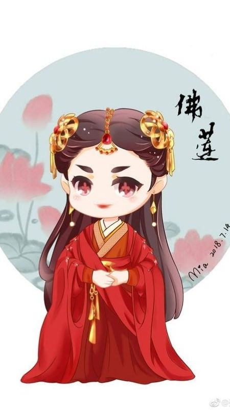 ảnh hoạt hình Dương Mịch tạo hình cổ trang y phục đỏ