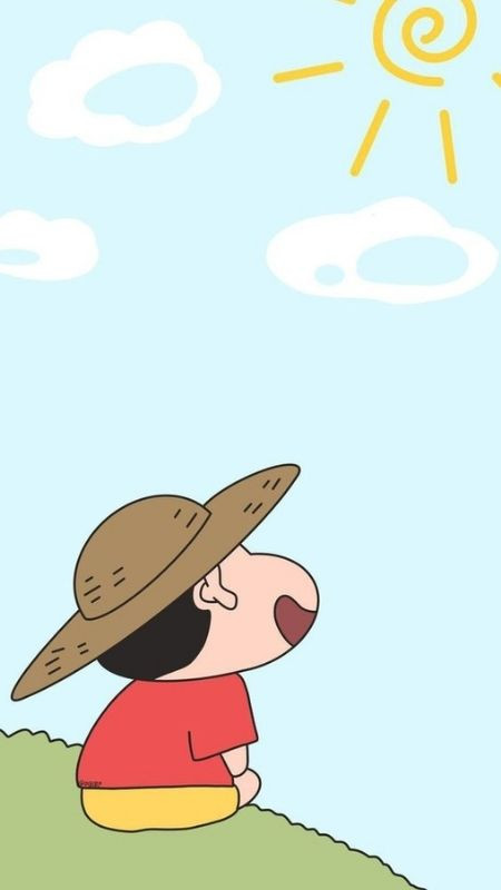 ảnh hoạt hình Shin thơ thẩn ngắm mặt trời chiều