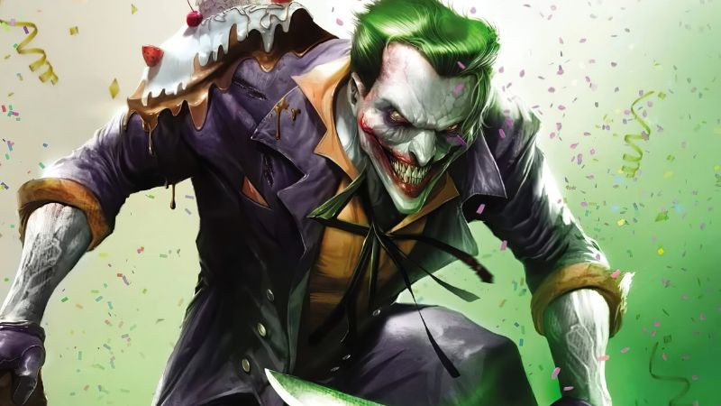 Ảnh Joker với nụ cười méo mó và đáng sợ