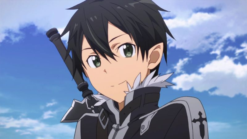 Ảnh Kirito trong một cảnh quay ấn tượng từ anime