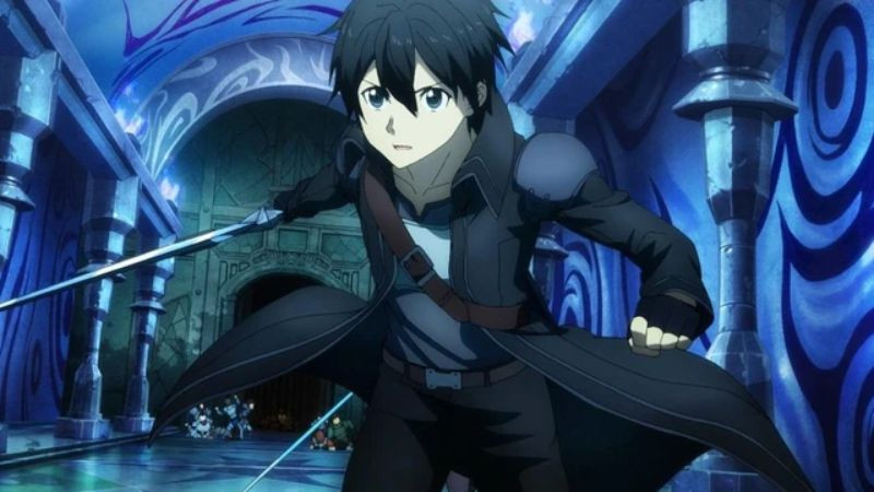 Ảnh Kirito và Asuna cùng nhau trong một khung cảnh lãng mạn
