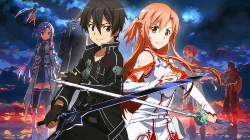 Ảnh Kirito với tông màu xanh chủ đạo, tạo cảm giác mát mẻ