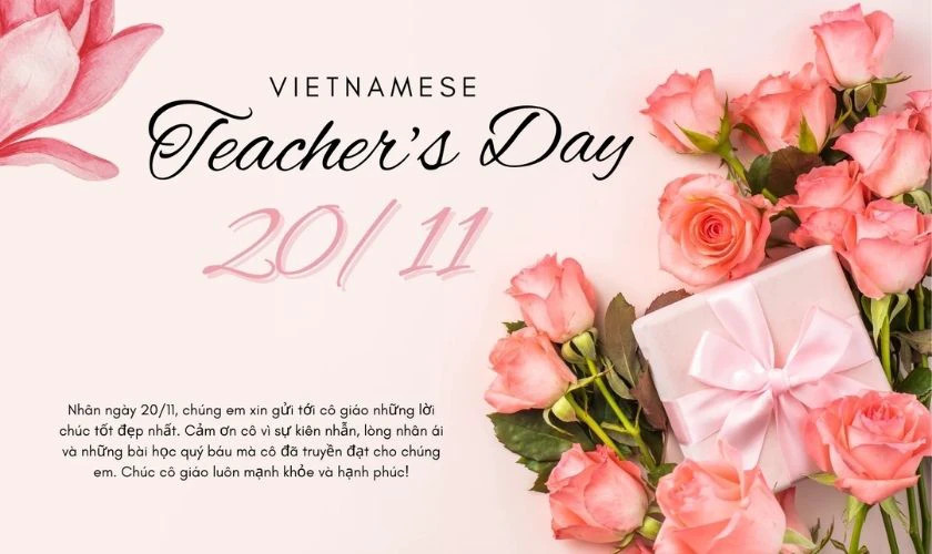 Ảnh lời chúc 20/11 hay