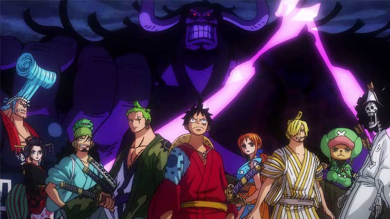 Ảnh Luffy 4K đối đầu trực diện với Tứ Hoàng Kaido.