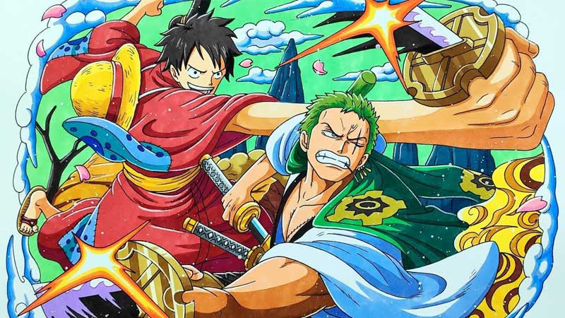 Ảnh Luffy 4K giơ nắm đấm thể hiện ý chí tự do.