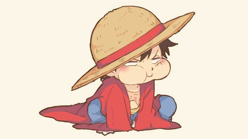 Ảnh Luffy 4K ở dạng Chibi siêu dễ thương.