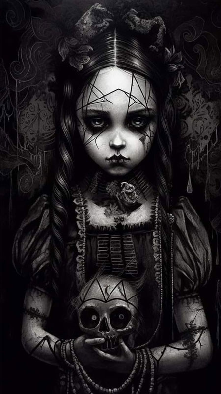 Ảnh ma kinh dị 3D AI với hình thù kỳ dị và đáng sợ