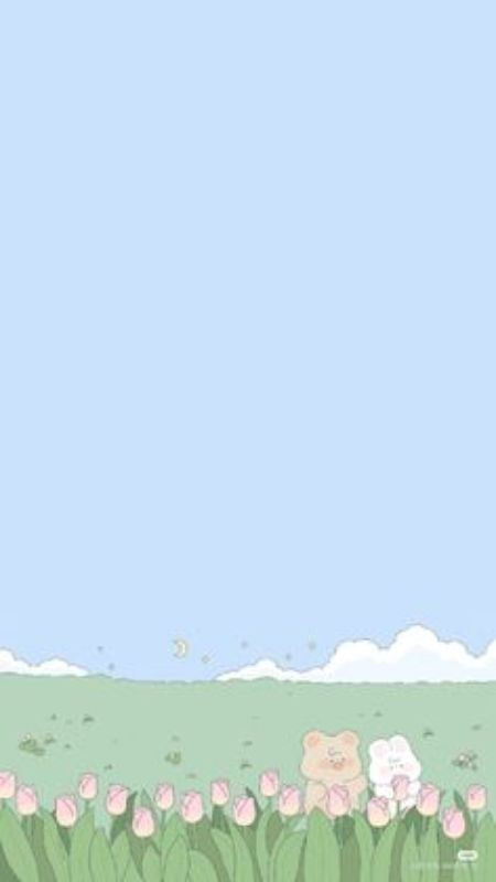 Ảnh màn hình điện thoại màu tím pastel với họa tiết đám mây