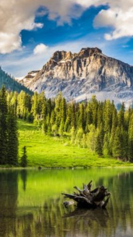 Ảnh màn hình điện thoại phong cảnh hoàng hôn trên biển với thuyền