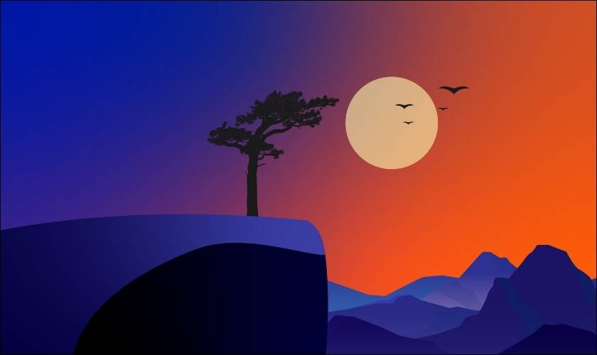 Ảnh màu sắc phong cảnh chuyển màu 4K cho PC