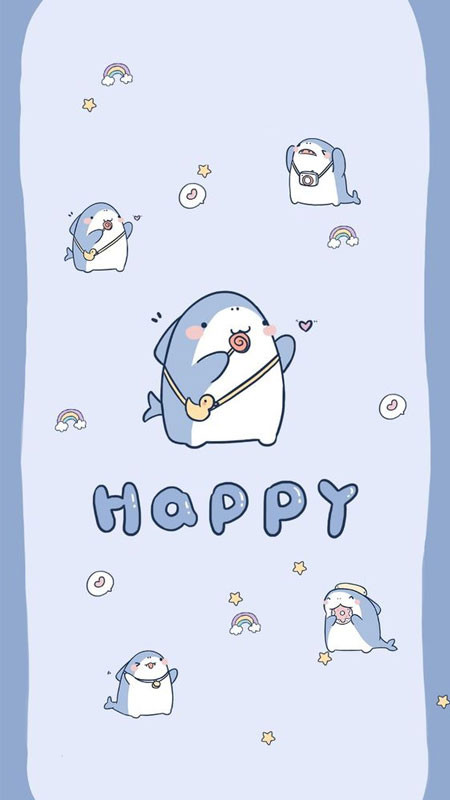 Ảnh màu xanh dương cute hình chú gấu nhỏ