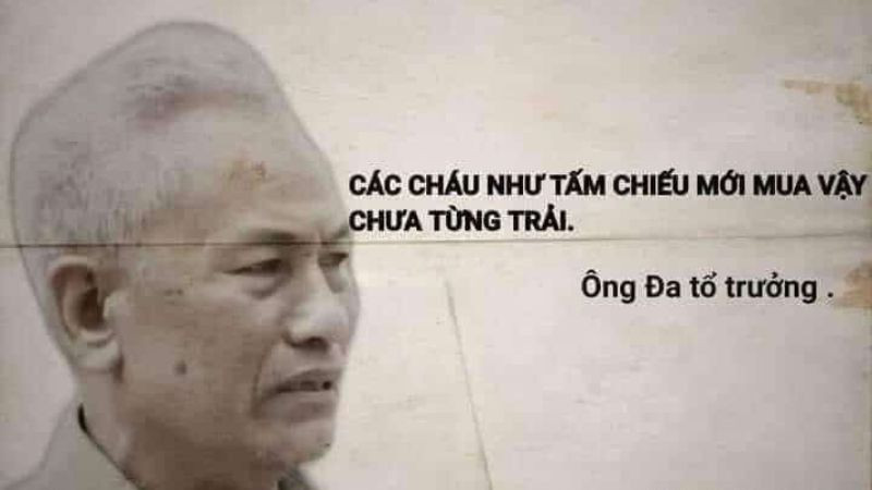 Ảnh meme &quot;bác Đa tổ trưởng&quot; với câu nói kinh điển &quot;Tôi năm nay hơn 70 tuổi...&quot;