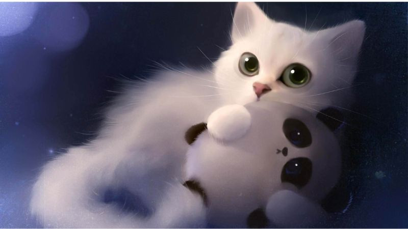 Ảnh mèo cute phong cách anime