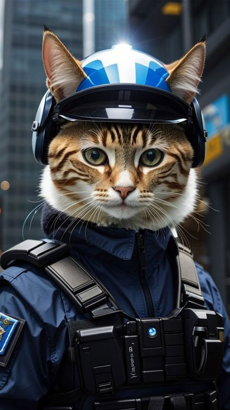 Ảnh mèo ngầu hóa trang thành phù thủy nhỏ với mũ và áo choàng