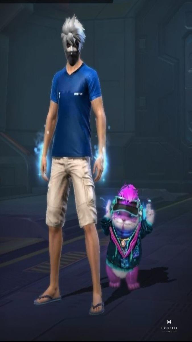 Ảnh một nhân vật Free Fire trong bộ trang phục độc đáo và ấn tượng.