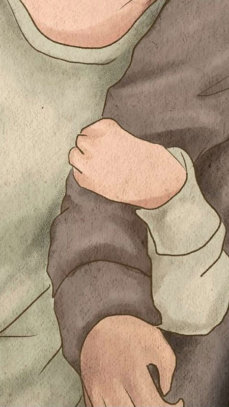 Ảnh nắm tay anime thể hiện sự gắn bó giữa hai nhân vật