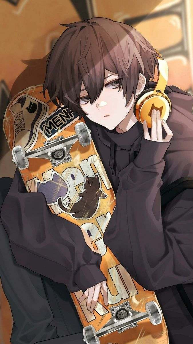 Ảnh nền anime chàng trai ngầu với ánh mắt sắc bén