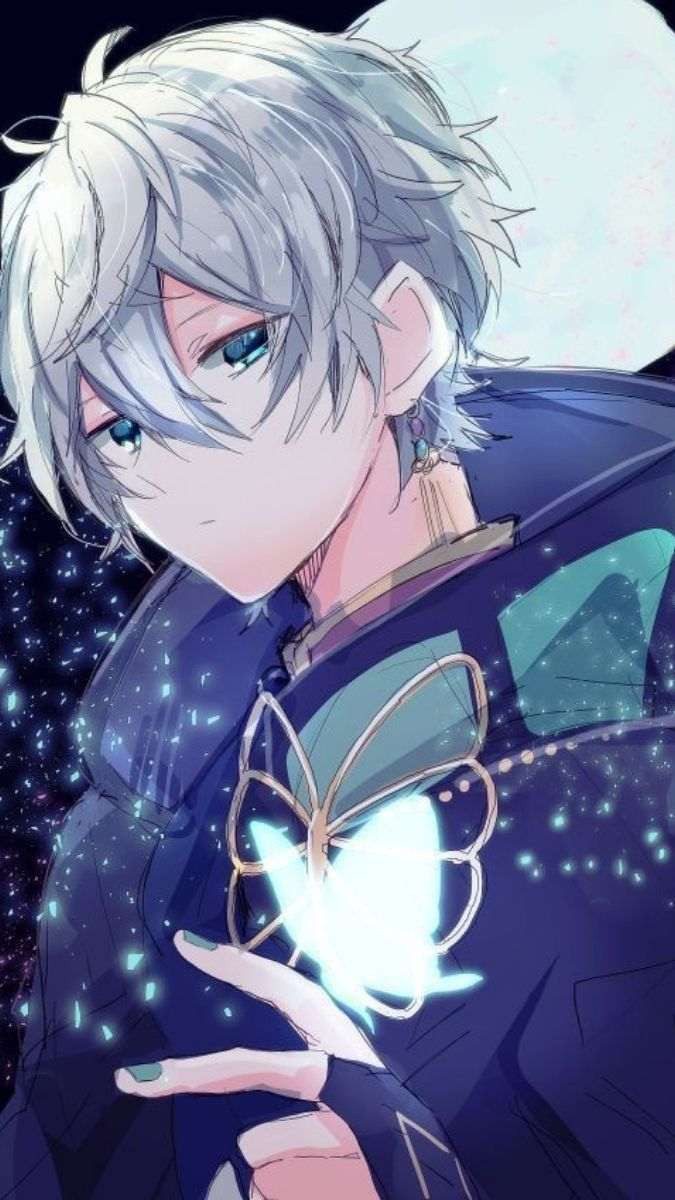 Ảnh nền anime nam ngầu trong tư thế chuẩn bị chiến đấu