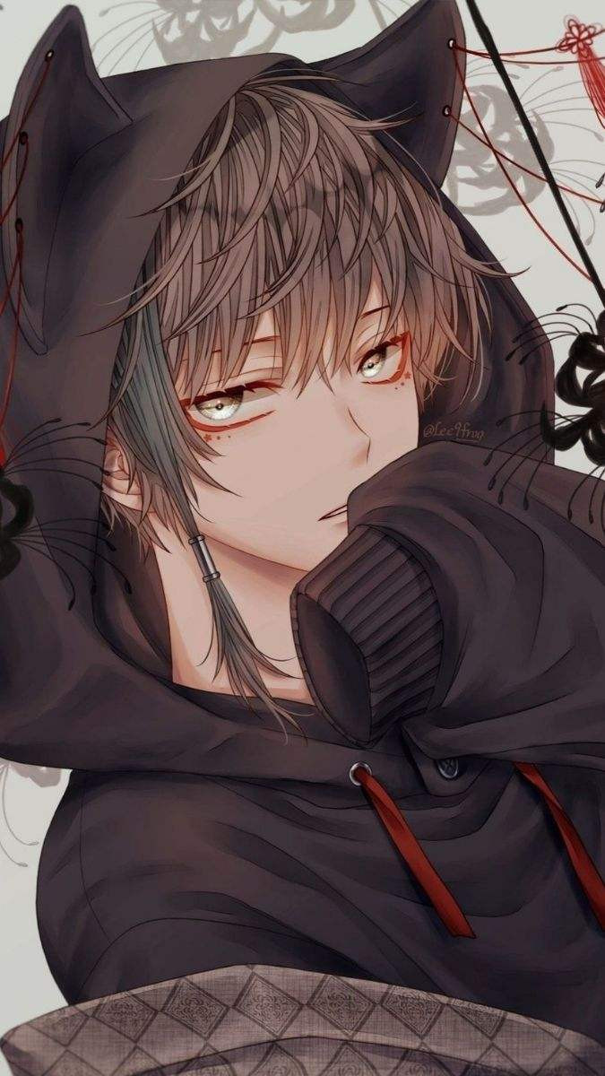 Ảnh nền anime nam ngầu với tóc dài