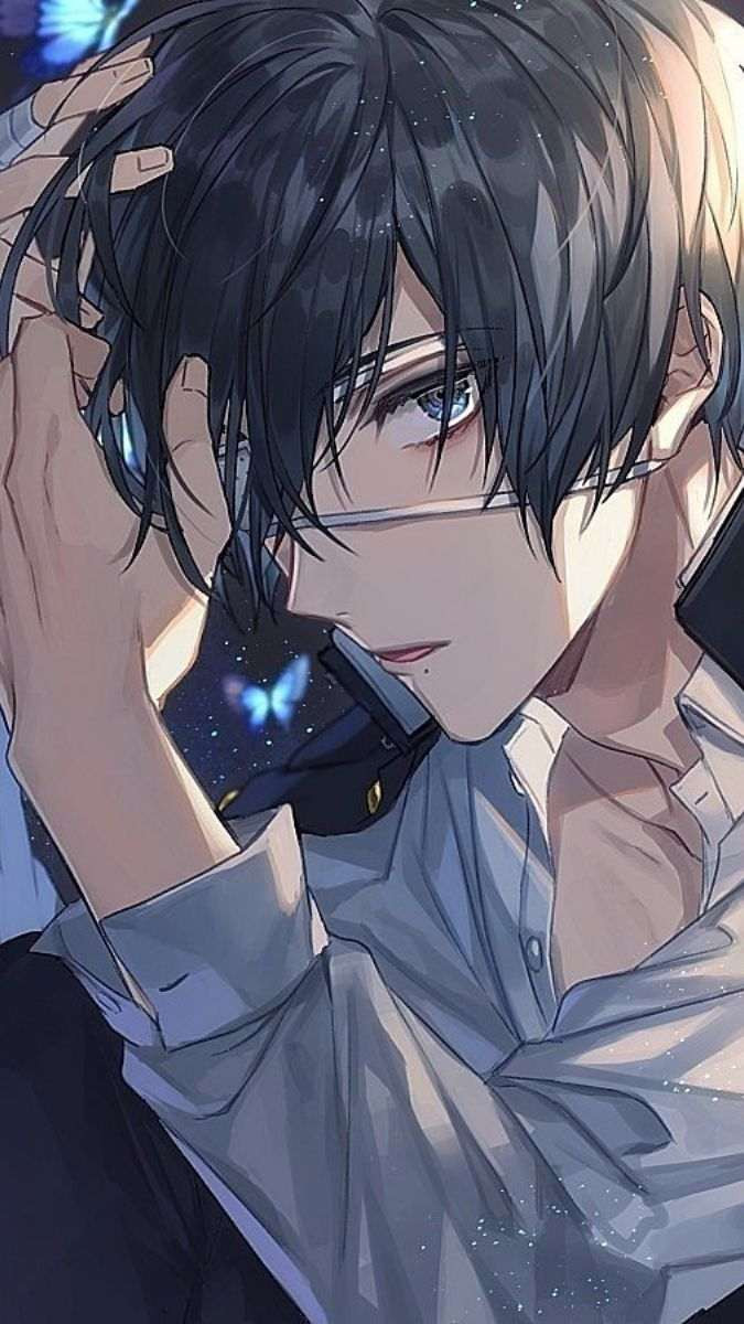 Ảnh nền anime nam ngầu với trang bị đặc biệt