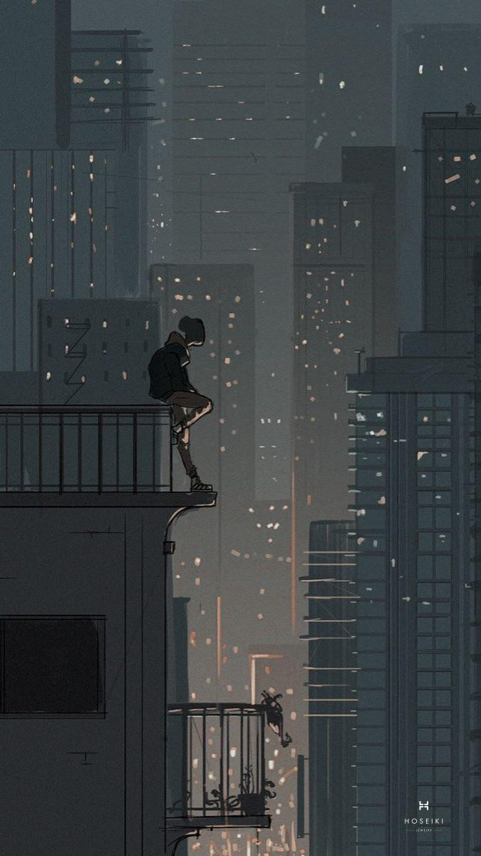 Ảnh nền buồn với cảnh vật tĩnh lặng, gợi cảm giác bình yên.