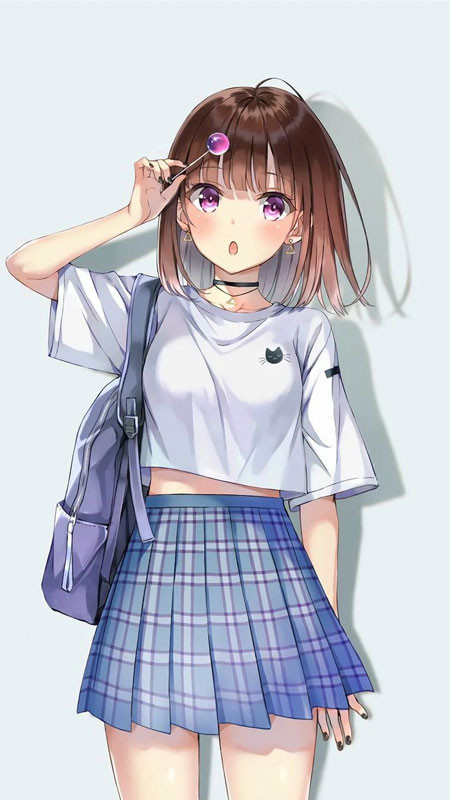 Ảnh nền cute nhân vật anime biểu cảm ngộ nghĩnh