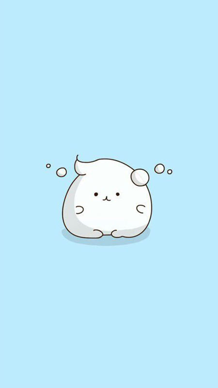 Ảnh nền cute phong cách sticker, nhân vật hoạt hình tối giản