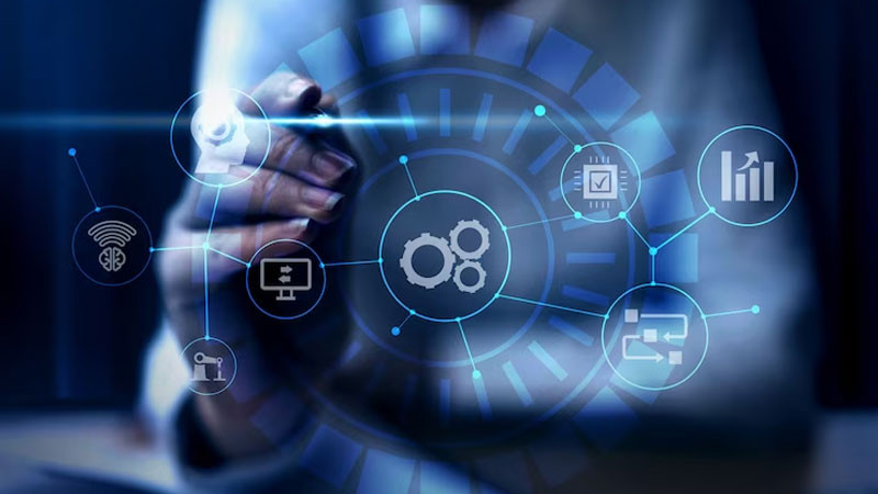 Ảnh nền đẹp 4K mạng lưới kỹ thuật số