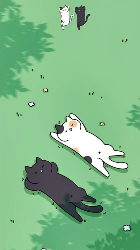 Ảnh nền đẹp cute mèo hoạt hình