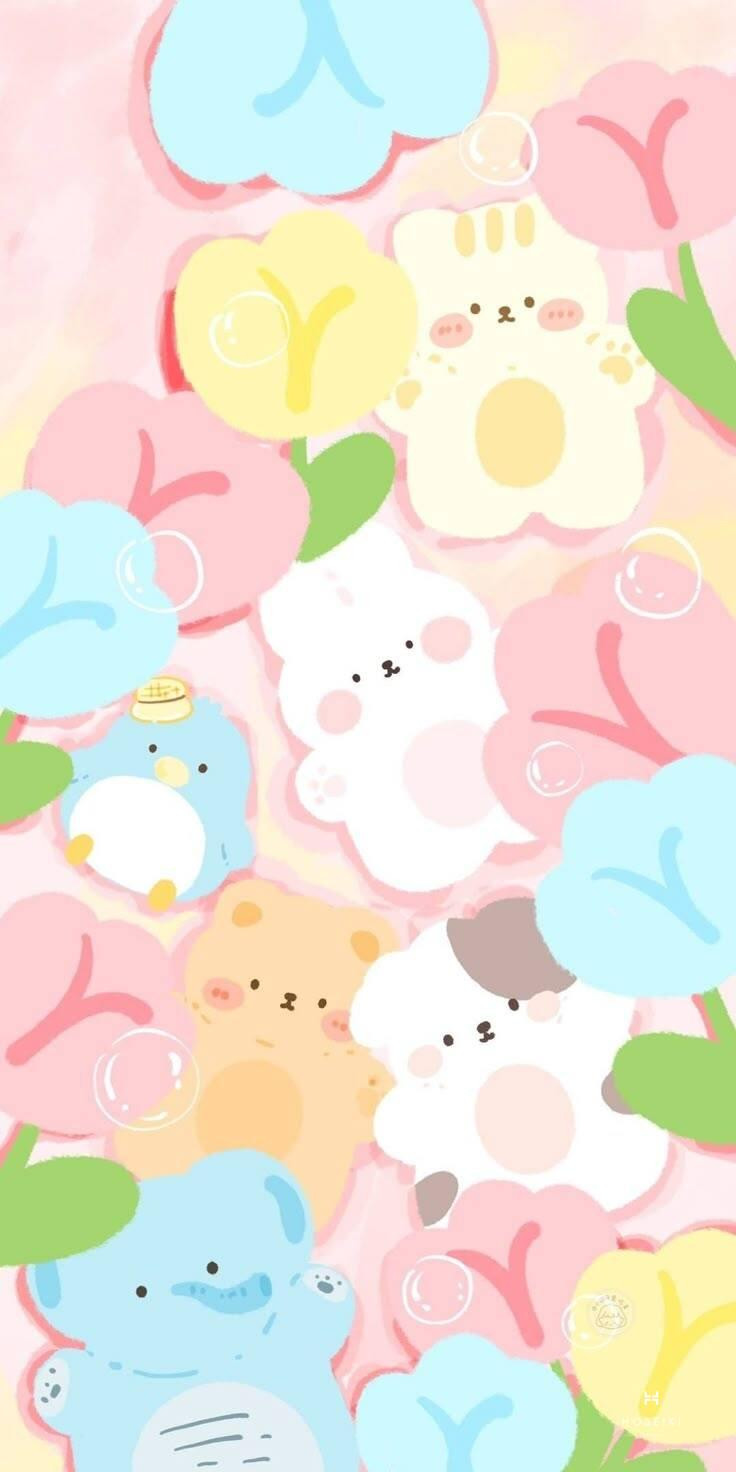 Ảnh nền đẹp cute thể hiện phong cách ngọt ngào với tông màu hồng