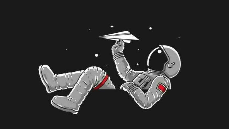 Ảnh nền máy tính cảnh phi hành gia cô đơn